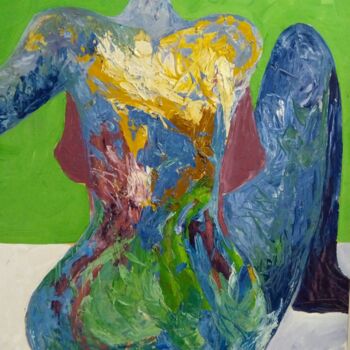 Картина под названием "yoga, sauna" - Kyrylo Bondarenko, Подлинное произведение искусства, Акрил