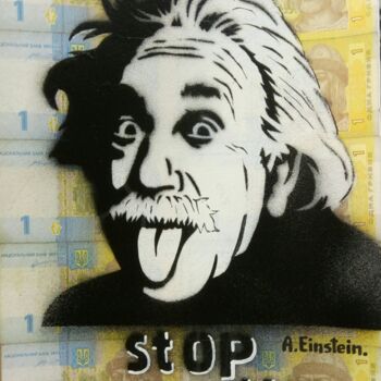 Peinture intitulée "Einstein Albert ." par Kyrylo Bondarenko, Œuvre d'art originale, Aérographe