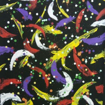 Pittura intitolato "abstract japanese k…" da Kyrylo Bondarenko, Opera d'arte originale, Acrilico