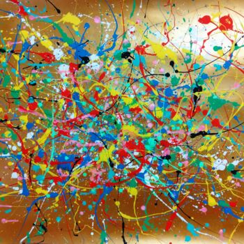 Pittura intitolato "abstract flowers 5" da Kyrylo Bondarenko, Opera d'arte originale, Acrilico