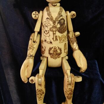 雕塑 标题为“Pinocchio boss” 由Kyrylo Bondarenko, 原创艺术品, 木