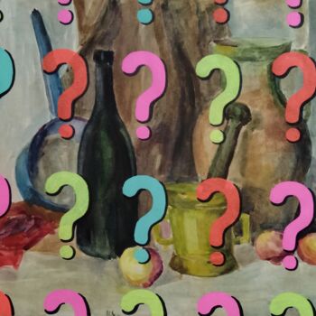 Картина под названием "Question mark" - Kyrylo Bondarenko, Подлинное произведение искусства, Акварель