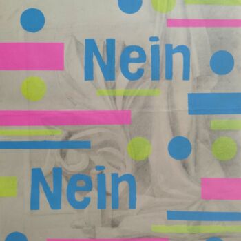 Malerei mit dem Titel "Gerhard Richter nein" von Kyrylo Bondarenko, Original-Kunstwerk, Acryl