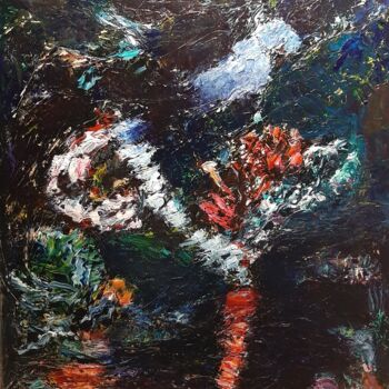 Картина под названием "L'éveil du printemps" - L'Artiphaine Hj Helleboid, Подлинное произведение искусства, Масло Установлен…