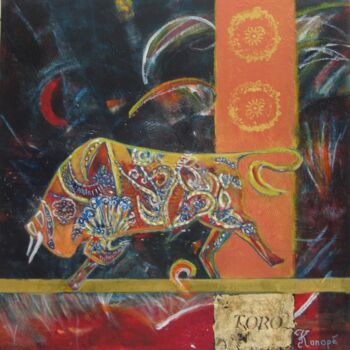Painting titled "Toro d'Empuries" by L'Atelier De Kanopé, Original Artwork, Acrylic