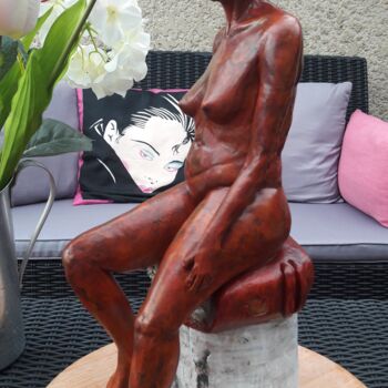 Sculpture titled "CANNELLE & Le Secre…" by L'Atelier De Nanou, Original Artwork, Terra cotta