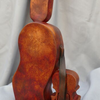 Sculpture titled "133_JAZZMAN" by L'Atelier De Nanou, Original Artwork, Terra cotta