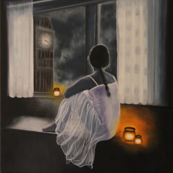 Painting titled "CLAIR OBSCUR" by L'Atelier De Nanou, Original Artwork, Oil