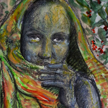 Drawing titled "Etiopian woomen - C…" by L'Atelier, Original Artwork
