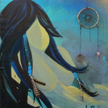 Pintura intitulada "Dreamcatcher" por L.Boles, Obras de arte originais, Acrílico