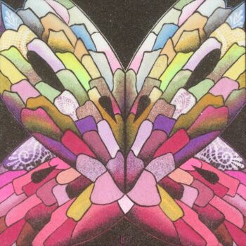 Pittura intitolato "Papillon" da Laurence Canicave, Opera d'arte originale, Collages