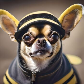 Arte digital titulada "Chihuahua abeille" por Laurence Linsenmaier, Obra de arte original, Foto-montaje