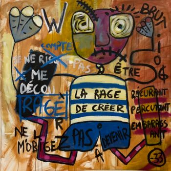 Painting titled "RAGE" by L.Gréo, Original Artwork, Acrylic