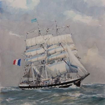 Painting titled "belem-au-large-d-ou…" by L-Hostis, Original Artwork