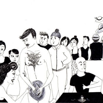 Disegno intitolato "You can leave your…" da Kim Leroy, Opera d'arte originale, Penna gel
