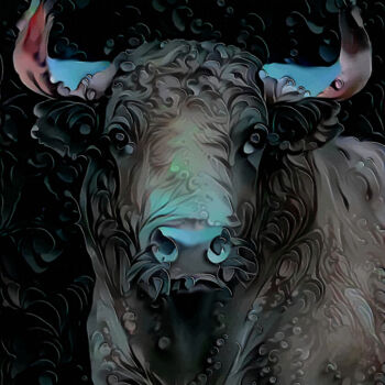 Arte digital titulada "Toro de primera" por L.Roche, Obra de arte original, Acrílico