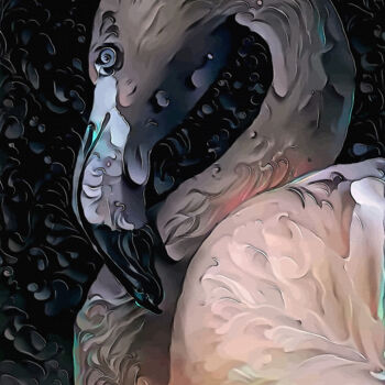 Digital Arts titled "Flamingo" by L.Roche, Original Artwork, Acrylic