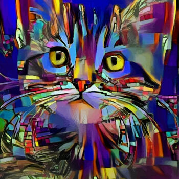 Digital Arts titled "Shon - cat" by L.Roche, Original Artwork, Acrylic