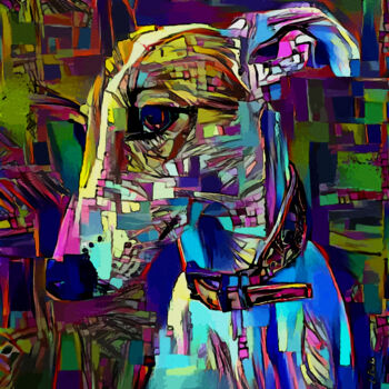 Arts numériques intitulée "Lily, dog" par L.Roche, Œuvre d'art originale, Acrylique