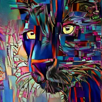 Arte digital titulada "Black panther" por L.Roche, Obra de arte original, Acrílico