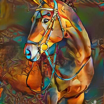 Arte digitale intitolato "Amerigo, horse" da L.Roche, Opera d'arte originale, Acrilico