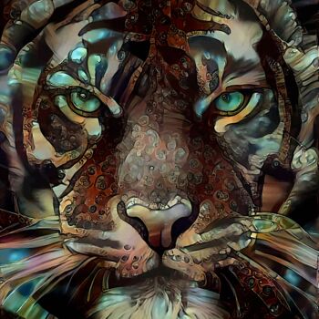 Arts numériques intitulée "Sergent, Tiger" par L.Roche, Œuvre d'art originale, Acrylique