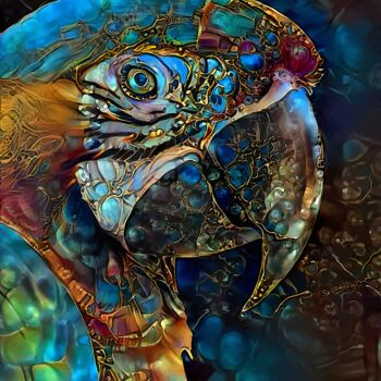 Arte digitale intitolato "Pepito, parrot" da L.Roche, Opera d'arte originale, Acrilico
