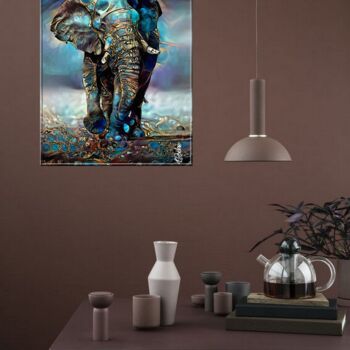 Cornes Précieuses-Elephant, Mix Media On, Digital Arts by L.Roche |  Artmajeur