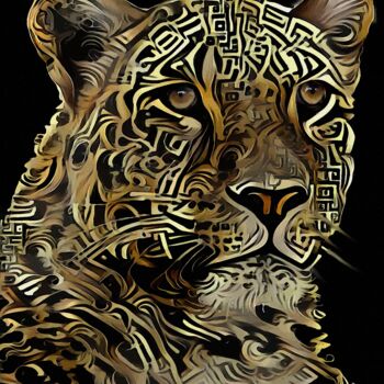 Arte digital titulada "Lyngo - Leopard" por L.Roche, Obra de arte original, Acrílico