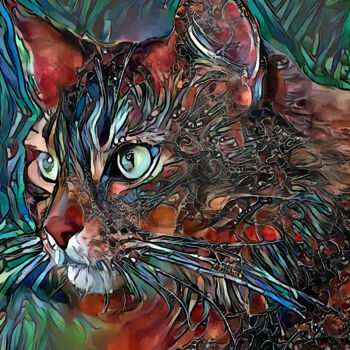 Arts numériques intitulée "Carmino - Cat - Mix…" par L.Roche, Œuvre d'art originale, Acrylique