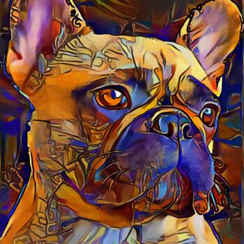 Digital Arts titled "Booly, dog" by L.Roche, Original Artwork, Acrylic