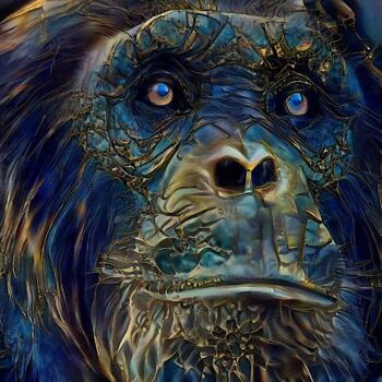 Digital Arts με τίτλο "Figo, Monkey" από L.Roche, Αυθεντικά έργα τέχνης, Ακρυλικό