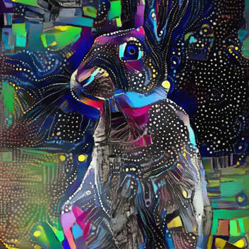Digital Arts titled "Conejo Gypsy" by L.Roche, Original Artwork, 2D Digital Work