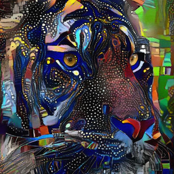 Arts numériques intitulée "Tiger 2021" par L.Roche, Œuvre d'art originale, Acrylique