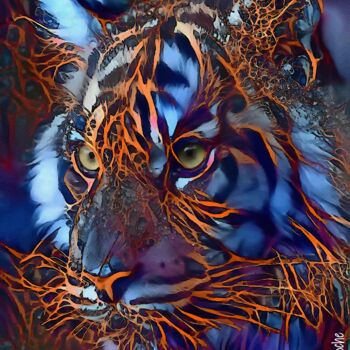 Digital Arts με τίτλο "Sangre de Tigre" από L.Roche, Αυθεντικά έργα τέχνης, Ακρυλικό