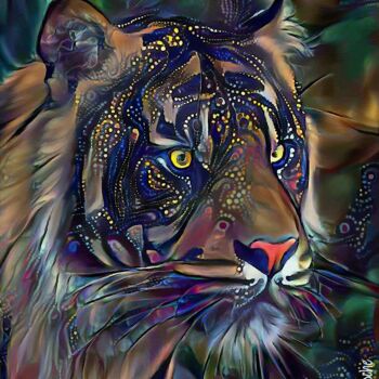 Digital Arts με τίτλο "Tiger Premium" από L.Roche, Αυθεντικά έργα τέχνης, Ακρυλικό