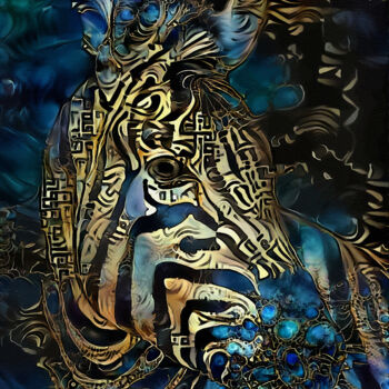 数字艺术 标题为“Zebra jewell” 由L.Roche, 原创艺术品, 丙烯