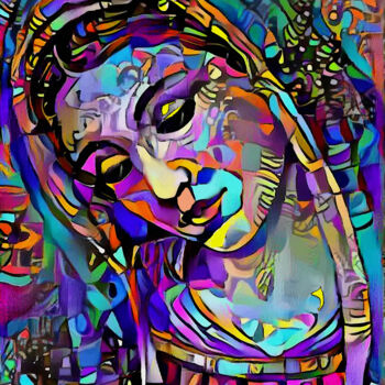 Digital Arts titled "Sweet Madona" by L.Roche, Original Artwork, Acrylic