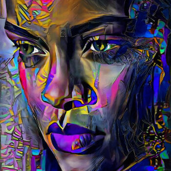 Digital Arts titled "Bella Star" by L.Roche, Original Artwork, Acrylic