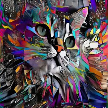 Arts numériques intitulée "Soon, cat" par L.Roche, Œuvre d'art originale, Acrylique