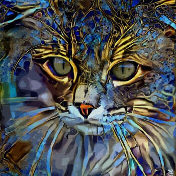Arte digitale intitolato "Namo, cat" da L.Roche, Opera d'arte originale, Acrilico