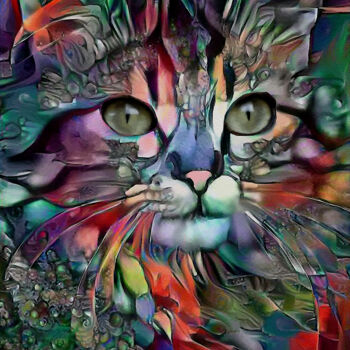 Arte digital titulada "Zangane, cat" por L.Roche, Obra de arte original, Acrílico