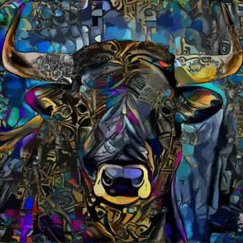Digital Arts titled "Toro 1025" by L.Roche, Original Artwork, Acrylic