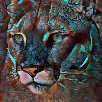 Digitale Kunst mit dem Titel "Blynko, Puma" von L.Roche, Original-Kunstwerk, 2D digitale Arbeit