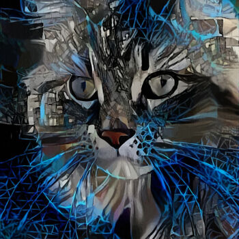 数字艺术 标题为“Arig, cat” 由L.Roche, 原创艺术品, 丙烯