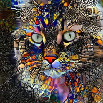 Arte digitale intitolato "Alexx, cat" da L.Roche, Opera d'arte originale, Acrilico
