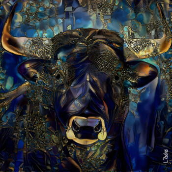Artes digitais intitulada "Bull night show" por L.Roche, Obras de arte originais, Acrílico