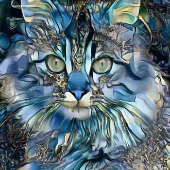 Digital Arts titled "Lugga, cat" by L.Roche, Original Artwork, Acrylic