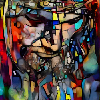 Arts numériques intitulée "Cristo 7000" par L.Roche, Œuvre d'art originale, Travail numérique 2D