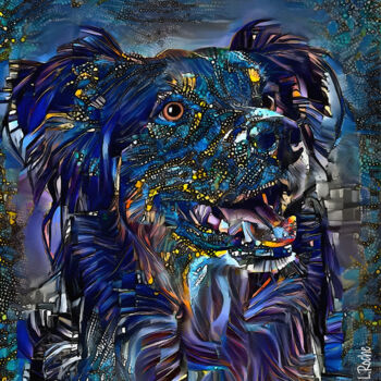 Arts numériques intitulée "Frikou, dog" par L.Roche, Œuvre d'art originale, Travail numérique 2D